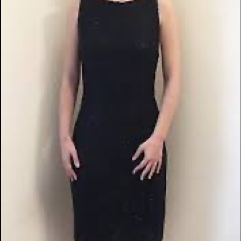 Naeem Khan black beaded dress sexy low back